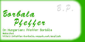 borbala pfeffer business card